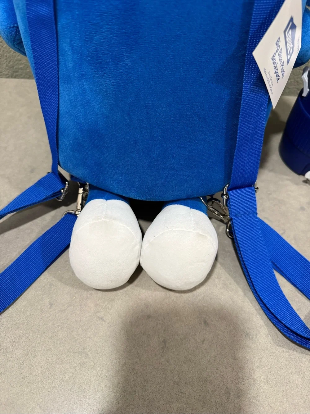 Lowe’s Big Blue Plush Backpack & Mini Bucket Cup Set Blue Bucket Mascot